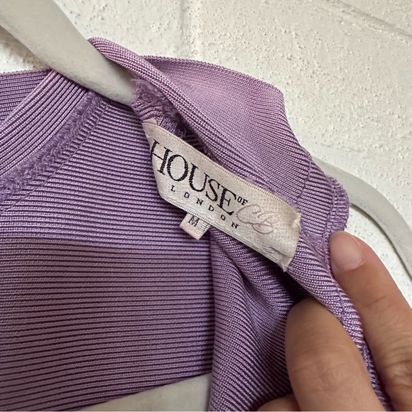 HOUSE OF CB LONDON Women's M Lavender Purple Bodycon Midi Dress - Picture 2 of 8